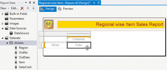 How to create click through report in ssrs matrix